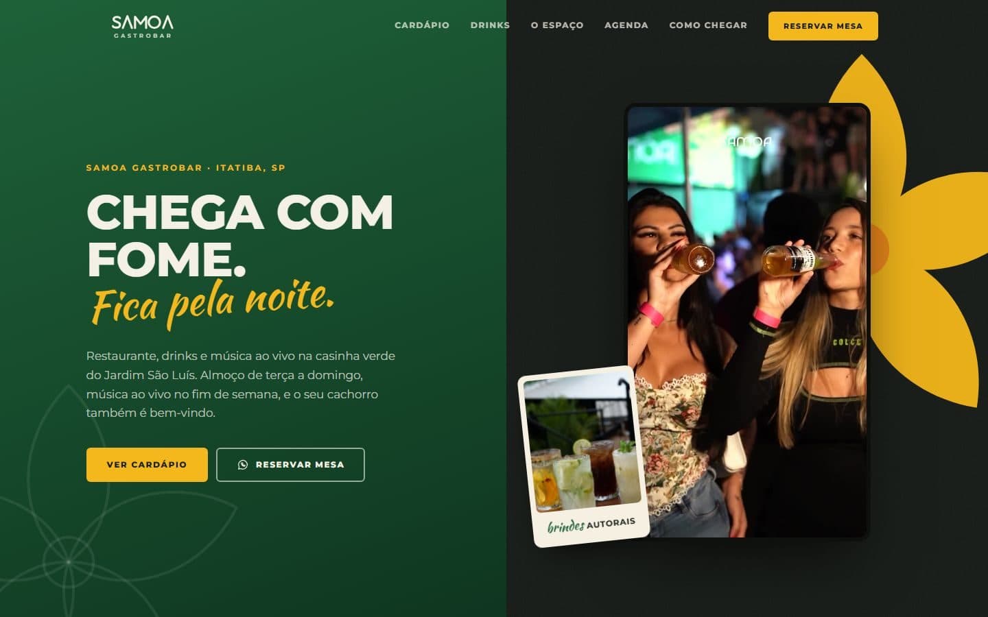 Samoa Gastrobar: 10.2k followers and, outside Instagram, nothing but a PDF menu.